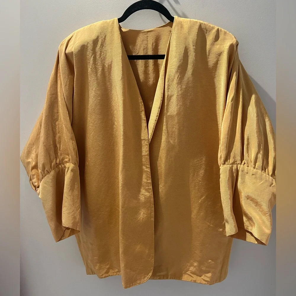 Vtg Terry & Toni 80s Hand-Painted Kimono Jacket Reversible | Artwear Duster OS - Picture 4 of 9